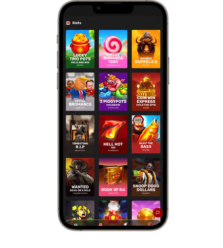 Gamelobby met overzicht van slots, tafelspellen en live casinocategorieen