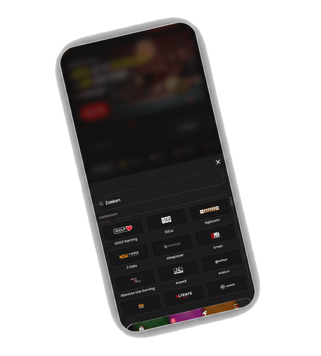Logo's van vooraanstaande slot- en live casinostudio's bij LuckyRollers